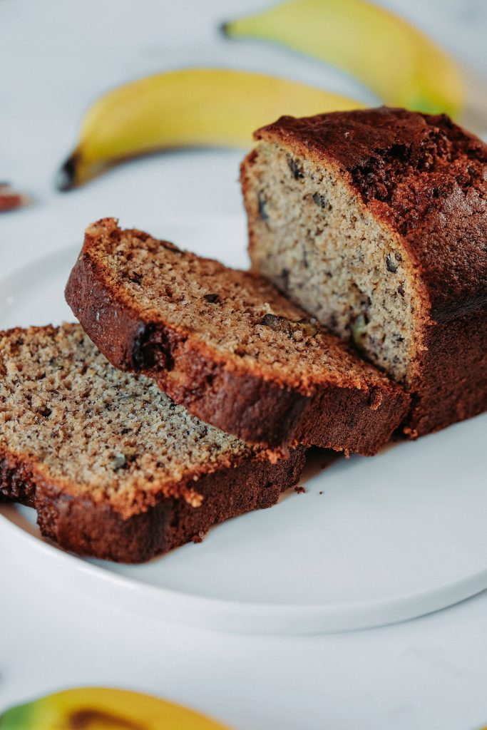 banana bread on a plate