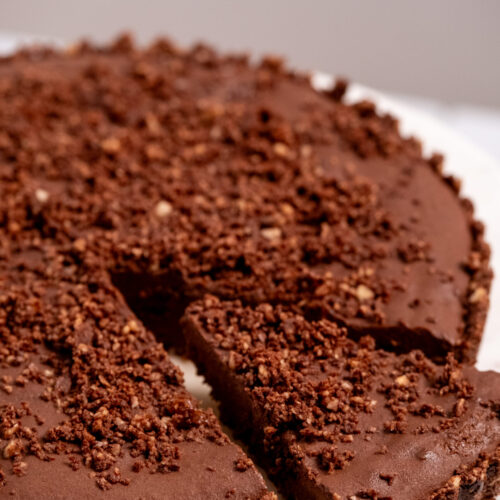 slice of chocolate tart